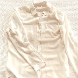 Sezane White Button Down Shirt